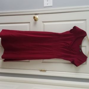 Eddie Bauer magenta linen dress 6